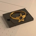 Anillo Ajustable // Estrella dorada // Acero inoxidable