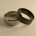 Anillo Basico - acero inoxidable // color negro y plateado // 
