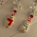Llavero navideño // Oso + Muñeco de nieve ⛄❄