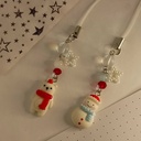 Llavero navideño // Oso + Muñeco de nieve ⛄❄